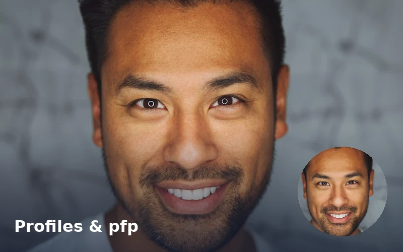 Round profile picture crop