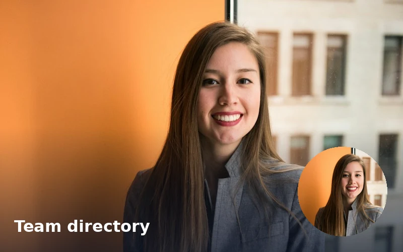 Team directory circular headshots