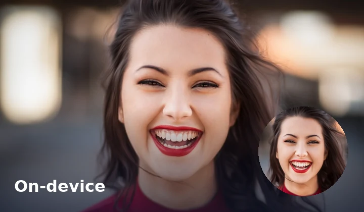 On-device circle crop for avatars