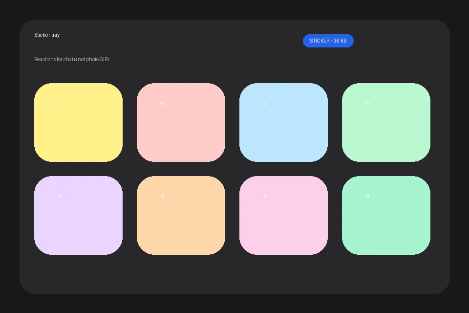 Compress GIF stickers for chat apps