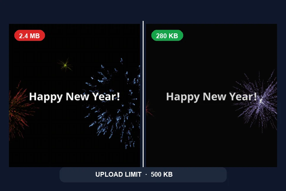 GIF file size before and after compression