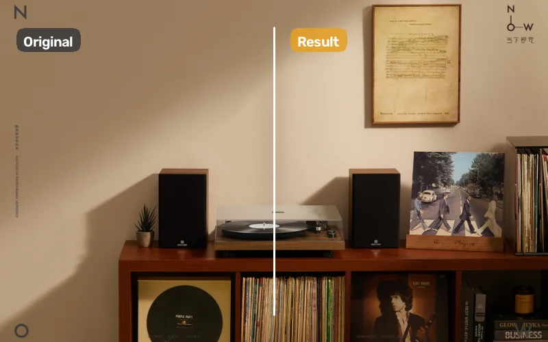 Preview metaphor for original vs result