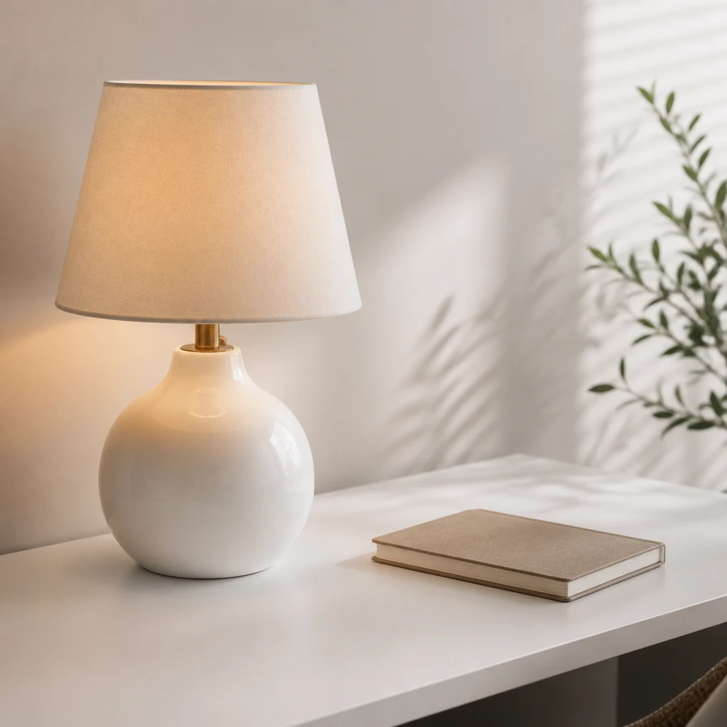 Horizontally flipped desk lamp product photo