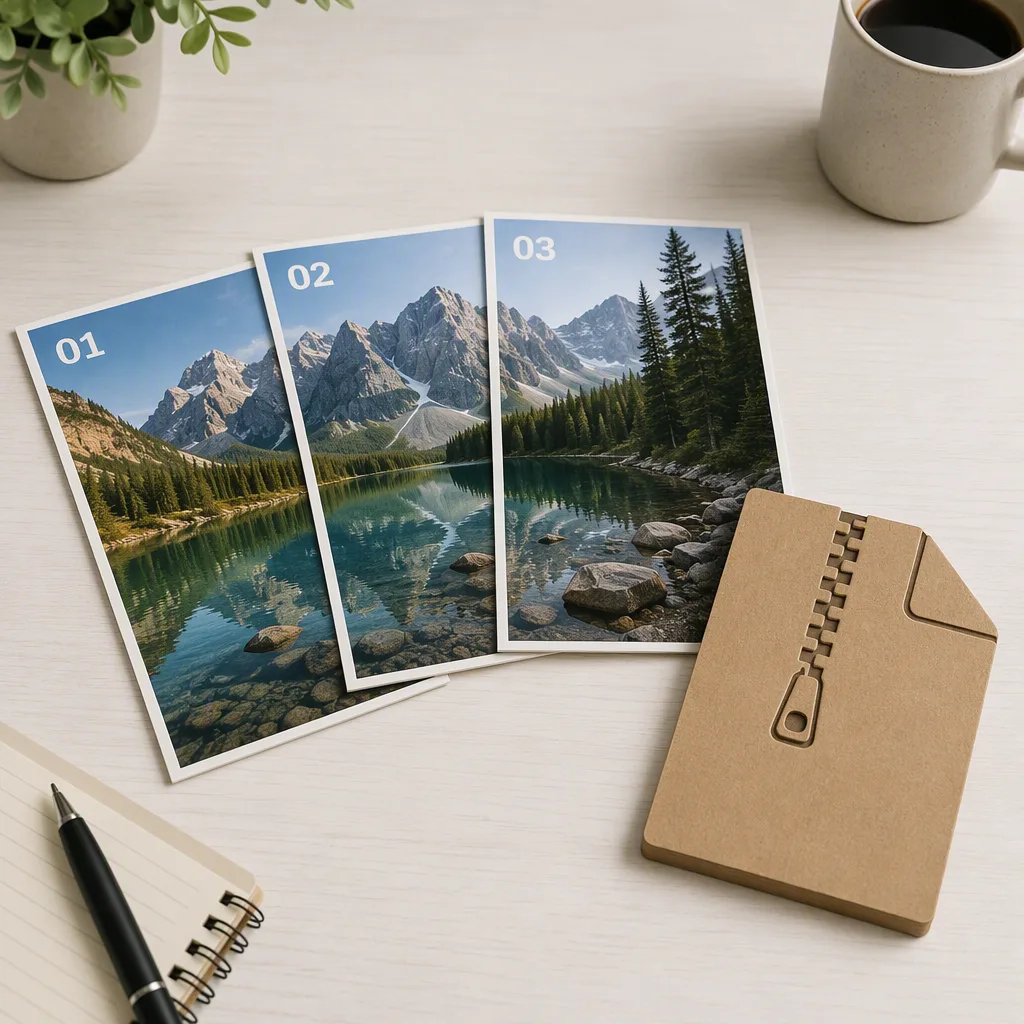 Numbered split-image tiles next to a ZIP download