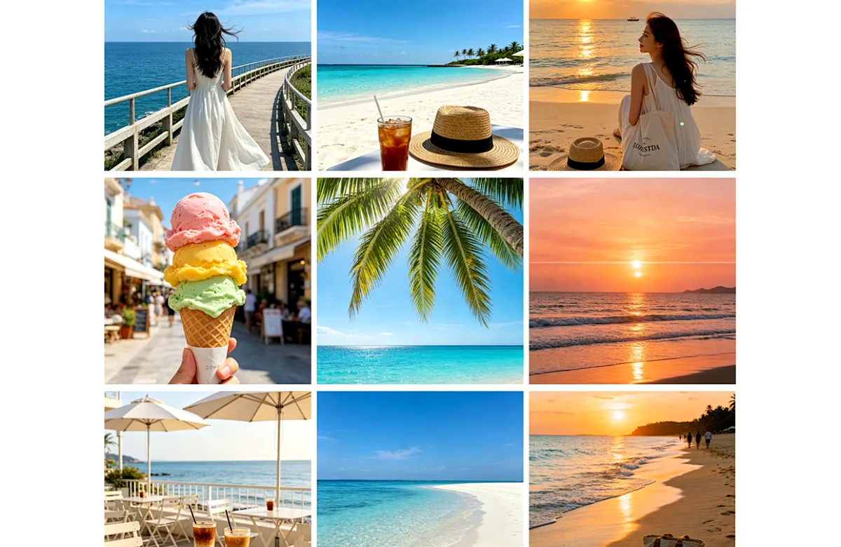 Continuity preview of a 3 by 3 Instagram grid